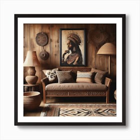 African Living Room 1 Art Print