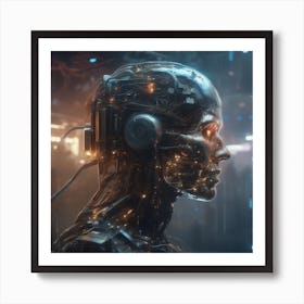 Cybernetic Portrait Art Print