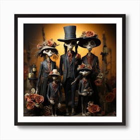 Day Of The Dead Family Art Print