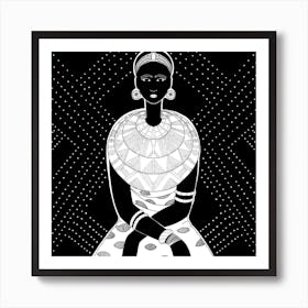 Samburu Woman Square Art Print