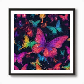 Colorful Butterflies 199 Art Print