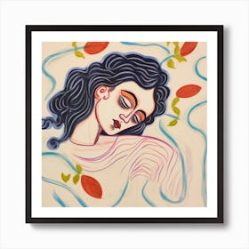 Dreaming Woman 1 Art Print