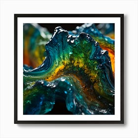 Abstract Glass Sculpture Poster