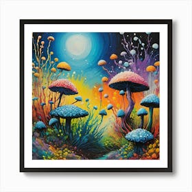 Mushroom Forest Art Print