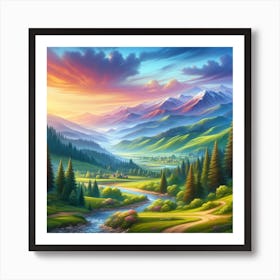 Landscape Painting Art Print