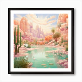 Pastel Oasis Art Print