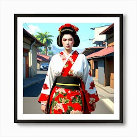 Geisha 2 Art Print