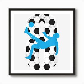 Funny 8th Soccer Birthday Sports Art Print