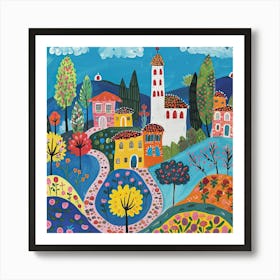 Kids Travel Illustration Italy 3 Art Print