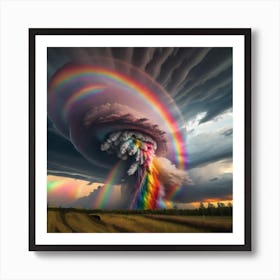 Rainbow Funnel Cloud Art Print