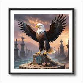 Eagle On A Pedestal Art Print