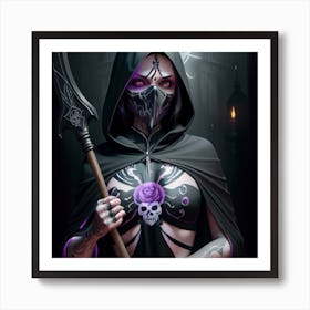 Sexy Female Grim Reaper Art Print