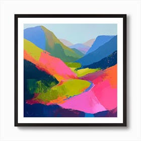 Colourful Abstract Snowdonia National Park Wales 1 Art Print