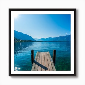 Lake Geneva Square Art Print