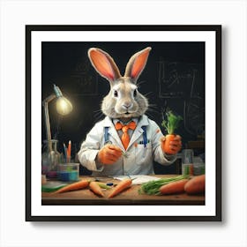 Rabbit In A Lab Coat 1 Póster