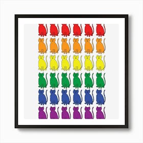 Rainbow Cats for Pride Art Print