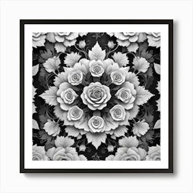 Black and White Abstract Art 382 Art Print