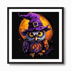 Halloween Owl 11 Art Print