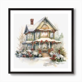 Christmas House Art Print