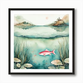 Fish In The Water Art Print