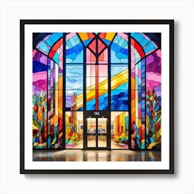 Stained Glass Of Walmart Art Print