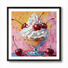 Ice Cream Sundae Art 1 Art Print