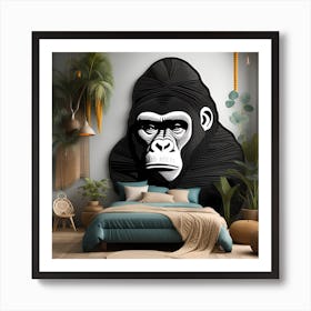 Gorilla Bohemian Wall Art 1 Art Print