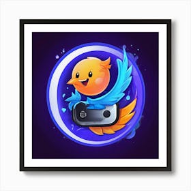 Discord Messaging App Icon Logo Gaming Community Voice Chat Social Media Platform Commun (5) Art Print