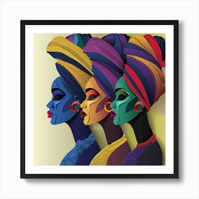 Three African Women 41 Art Print