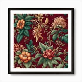 Floral Wallpaper 8 Art Print