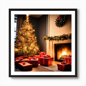 Christmas Tree In The Living Room 6 Art Print