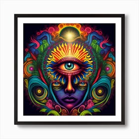 Third Eye Trippy Art Art Print