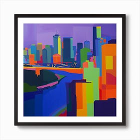 Abstract Travel Collection Vancouver Canada 5 Art Print