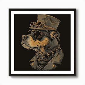 Steampunk Dog 11 Art Print