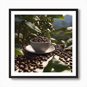 Coffee Cup On A Table 2 Art Print