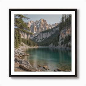 Mountain Lake In The Alps Art Print
