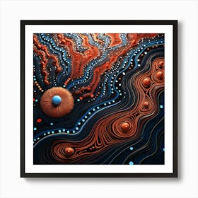 Abstract inspired by Aboriginal Art Art Print