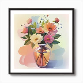 Flowers In A Vase 6 Art Print