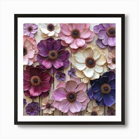 Paper Flowers 42 Art Print