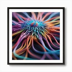 Colorful Wires 36 Art Print