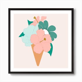 Beautiful Ice Cream Flower 2 Art Print