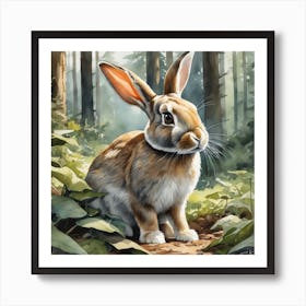 Rabbit In The Woods 66 Art Print