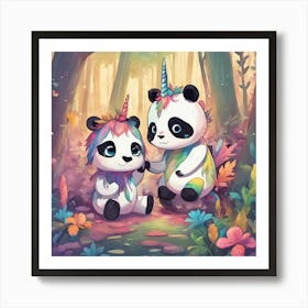 Unicorn Panda 1 Art Print