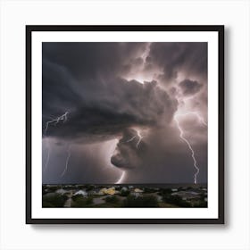 Lightning In The Sky Art Print