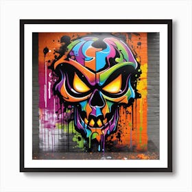 Graffiti Skull Art Print