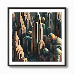 Futuristic City 23 Art Print