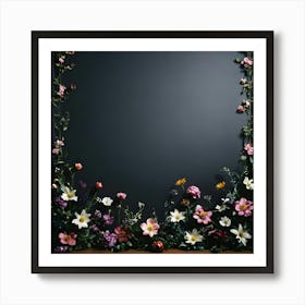 Floral Frame - Floral Stock Videos & Royalty-Free Footage Art Print