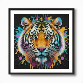 Colorful Tiger 1 Art Print