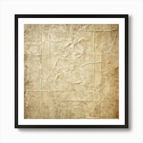 Abstract Pattern Swirling Across Vintage Crumpled Paper Textures Of Both The Creases And Paper Fibe (2) Art Print