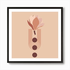 Mid-Century Modern Floral and Arch Art Print